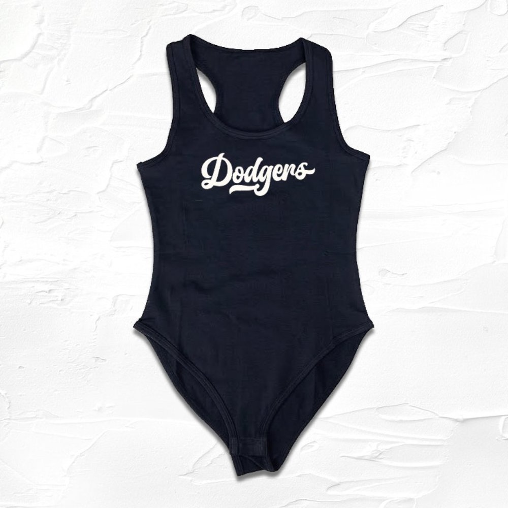 Cute Womens Black/White Dodgers Gameday bodysuit